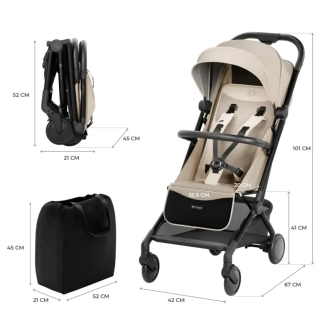 Коляска прогулочная Kinderkraft Pilot 2 Beige/Бежевый - Фото 3