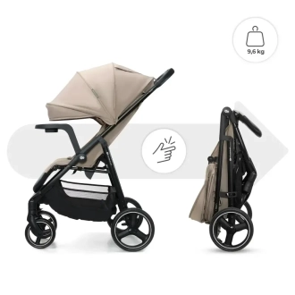 Коляска прогулочная Kinderkraft Trig 3 Tray Beige/Бежевый - Фото 4