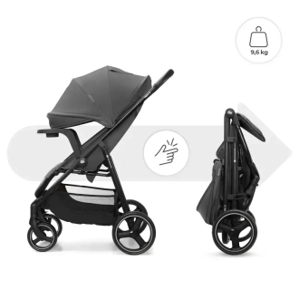 Коляска прогулочная Kinderkraft Trig 3 Tray Grey/Серый - Фото 3