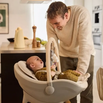 Стульчик для кормления 2 в 1 Kinderkraft Fini Up Beige/Бежевый - Фото 6