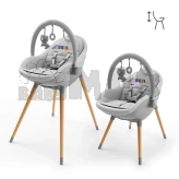 Стульчик для кормления 2 в 1 Kinderkraft Fini Up Grey/Серый