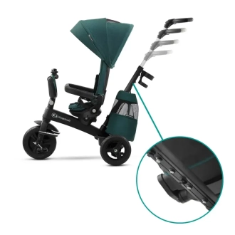 Велосипед трехколесный Kinderkraft Easytwist Midnight Green/Зеленый - Фото 3