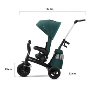 Велосипед трехколесный Kinderkraft Easytwist Midnight Green/Зеленый - Фото 7
