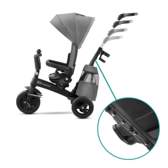 Велосипед триколісний Kinderkraft Easytwist Platinum Grey/Сірий - Фото 4