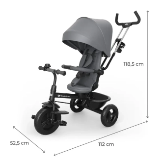 Велосипед триколісний Kinderkraft Aston 2 Plus Grey/Сірий - Фото 6