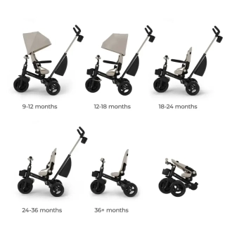 Велосипед триколісний Kinderkraft Aveo 2 Plus Beige/Бежевий - Фото 7