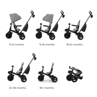 Велосипед триколісний Kinderkraft Aveo 2 Plus Grey/Сірий - Фото 1
