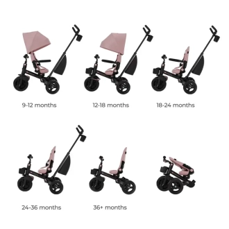 Велосипед триколісний Kinderkraft Aveo 2 Plus Pink/Рожевий - Фото 1
