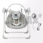 Крісло гойдалка MoMi LISS Bear Pink/Сірий
