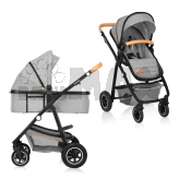 Коляска 2 в 1 Lionelo Amber Grey Stone/Серый