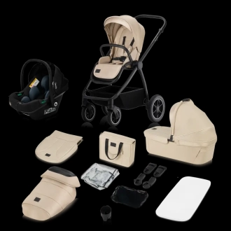 Коляска 3 в 1 Lionelo Meril Beige Sand/Бежевый - Фото 1