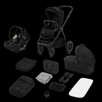 Коляска 3 в 1 Lionelo Meril Black Onyx/Черный - Фото 1