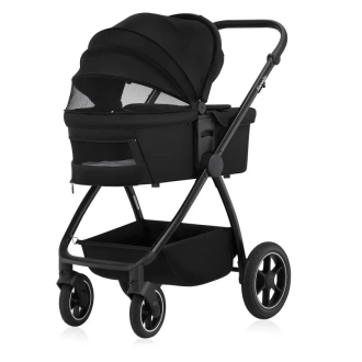 Коляска 3 в 1 Lionelo Meril Black Onyx/Черный - Фото 4