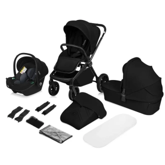 Коляска 3 в 1 Lionelo Mika Plus Black Onyx/Черный - Фото 4