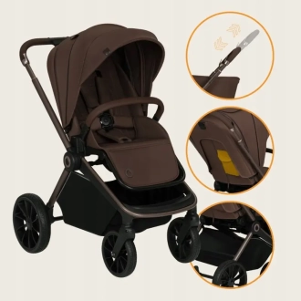 Коляска 3 в 1 Lionelo Mika Plus Mocha Mouse/Коричневый - Фото 4