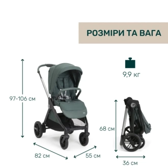 Коляска 2 в 1 Chicco Bellagio 2 Серо-зеленый - Фото 10