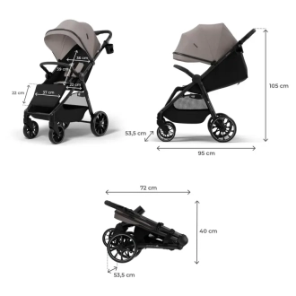 Коляска прогулочная Kinderkraft Grande 2 Beige/Бежевый - Фото 2