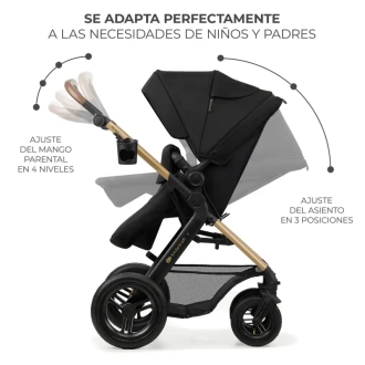 Коляска 3 в 1 Kinderkraft Moov 2 Air Pure Black/Черный - Фото 2