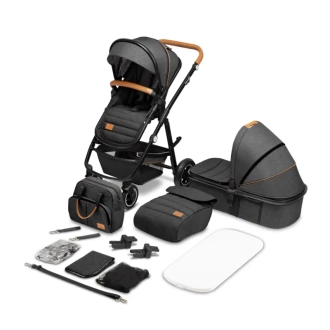 Коляска 2 в 1 Lionelo Amber Grey Graphite/Графитовый - Фото 2