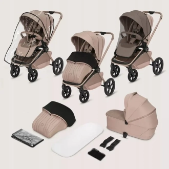 Коляска 3 в 1 Lionelo Freya Beige Sand/Бежевый - Фото 6