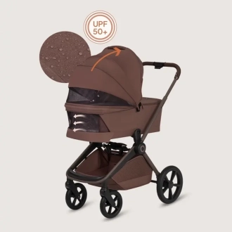 Коляска 3 в 1 Lionelo Freya Brown Chocolate/Коричневый - Фото 5
