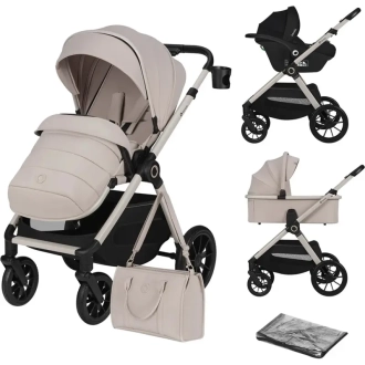Коляска 3 в 1 Lionelo Layla Beige Sand/Бежевый - Фото 1