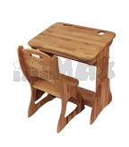 Парта детская Mobler со стулом, растущая, 70×54 см Натуральный