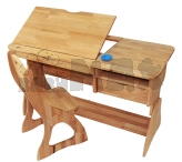 Парта мольберт детская Mobler Lux со стулом 120×58 см Натуральный