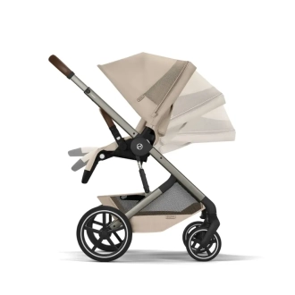 Коляска прогулочная с бампером Cybex Balios S Lux TPE Almond Beige/Бежевый - Фото 1
