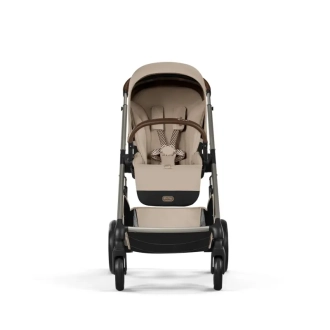 Коляска прогулочная с бампером Cybex Balios S Lux TPE Almond Beige/Бежевый - Фото 4
