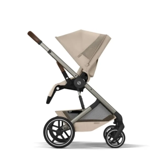Коляска прогулочная с бампером Cybex Balios S Lux TPE Almond Beige/Бежевый - Фото 6
