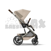 Коляска прогулочная с бампером Cybex Balios S Lux TPE Almond Beige/Бежевый
