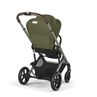 Коляска прогулочная с бампером Cybex Balios S Lux TPE Moss Green/Зеленый - Фото 4