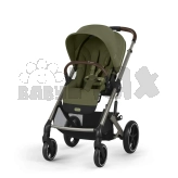 Коляска прогулочная с бампером Cybex Balios S Lux TPE Moss Green/Зеленый