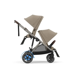 Коляска прогулочная Cybex eGazelle S TPE Almond Beige/Бежевый - Фото 4