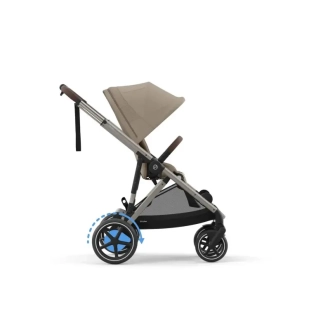 Коляска прогулочная Cybex eGazelle S TPE Almond Beige/Бежевый - Фото 5