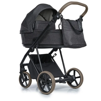 Коляска 2 в 1 Roan Ivi Pixel Dark Vintage Collection Графитовый - Фото 2