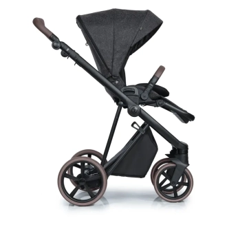 Коляска 2 в 1 Roan Ivi Pixel Dark Vintage Collection Графитовый - Фото 3