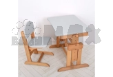 Парта детская Arinwood Совушка со стулом, регулируемые 70×50 см GREY/Серый