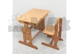 Парта детская Arinwood Совушка со стулом, регулируемые 70×50 см BEIGE/Бежевый