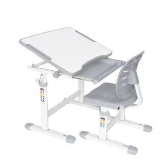 Парта детская FunDesk Piccolino III со стулом 66,4×47,4 см Grey/Серый - Фото 5