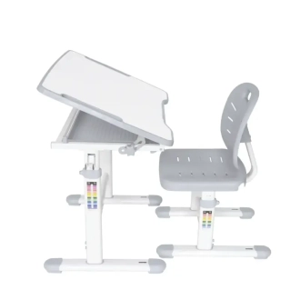 Парта детская FunDesk Piccolino III со стулом 66,4×47,4 см Grey/Серый - Фото 6