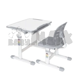 Парта детская FunDesk Piccolino III со стулом 66,4×47,4 см Grey/Серый