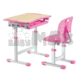 Парта детская FunDesk Piccolino III со стулом 66,4×47,4 см Pink/Розовый