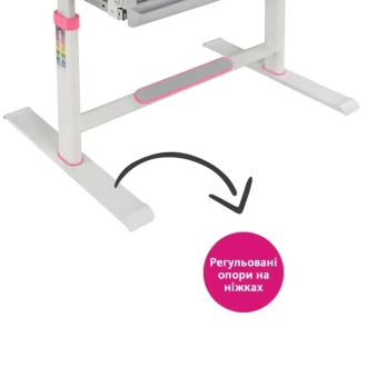 Парта детская FunDesk Littonia со стулом 80×50,5 см Pink/Серо-розовый - Фото 3