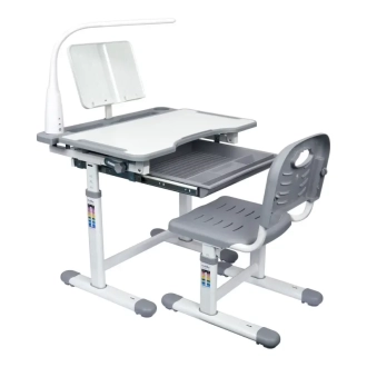 Парта дитяча Cubby Vanda з стільцем 70×51 см Grey/Сірий - Фото 1