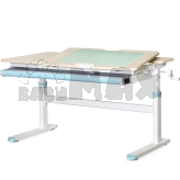 Парта детская Mealux Evo-Kids TH-360 120×60 см Lite Wood Blue/Натуральный/голубой