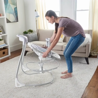 Кресло качалка 2 в 1 Ingenuity SimpleComfort Серо-бирюзовый - Фото 1
