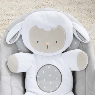 Кресло качалка Ingenuity Comfort 2 Go Cuddle Lamb Серо-бежевый - Фото 3
