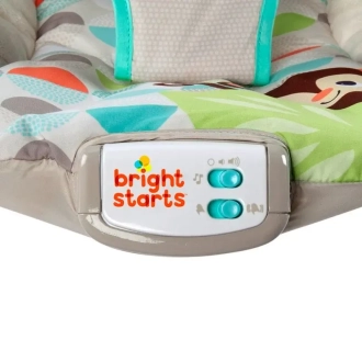 Кресло шезлонг Bright Starts Happy Safari Bouncer Серый - Фото 2